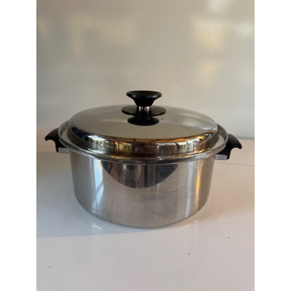Permanent Multi Core 5-Ply Stainless Steel Stock Pot with Lid Made in USA